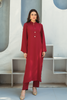 Maroon Solid 2-Piece Shirt & Trouser Set