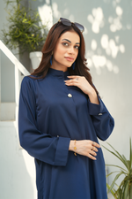 Blue Solid 2-Piece Shirt & Trouser Set