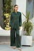 Deep Green Solid 2-Piece Shirt & Trouser Set