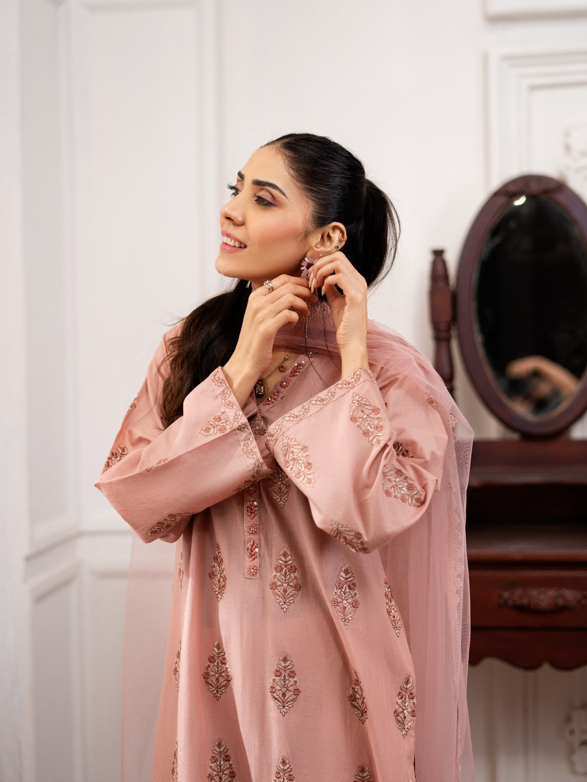 Heirloom Floral Embroidered Suit
