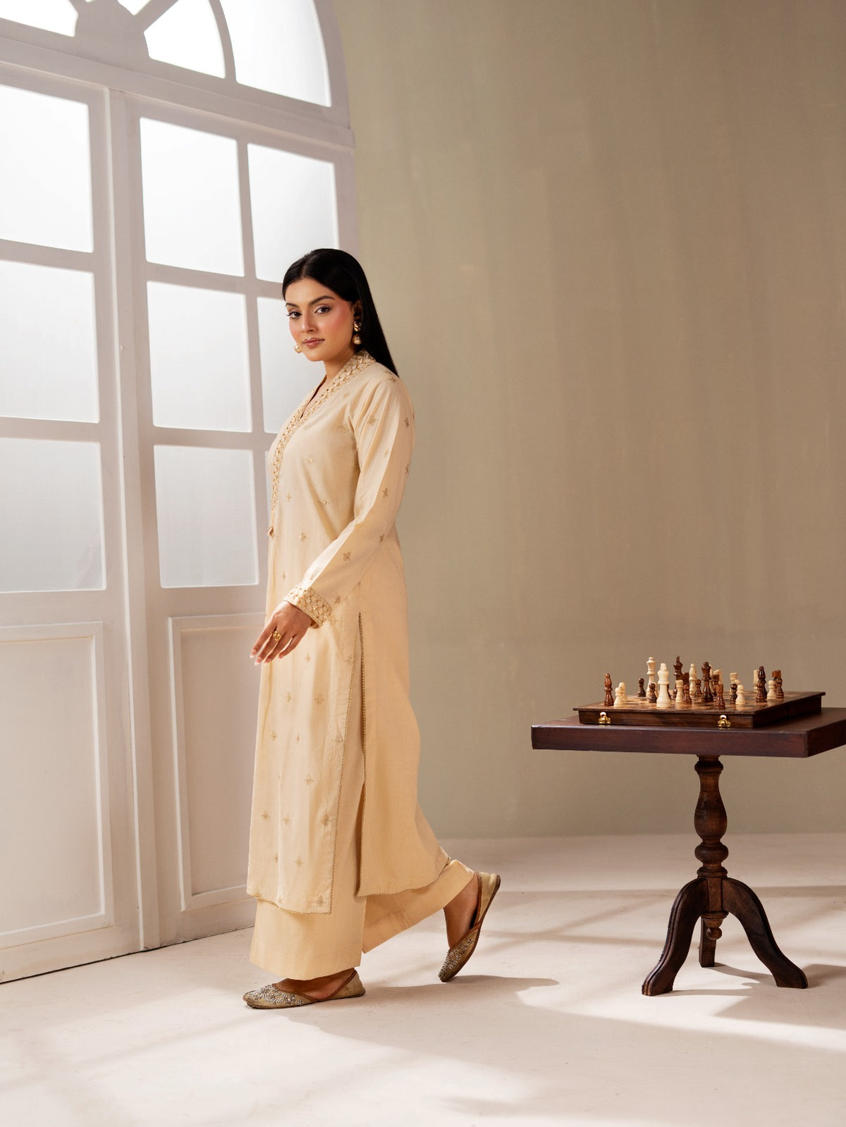 Ethnic Pearl Embellished 2PC
