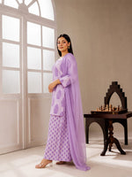 Mauve-Noor Printed 3-piece