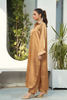 Beige Solid 2-Piece Shirt & Trouser Set