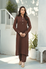 Chocolate Brown Solid 2-Piece Shirt & Trouser Set