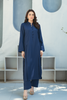Navy Skim Solid 2-Piece Shirt & Trouser Set