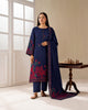 Nilofar – Navy Floral Border 3-Piece Suit
