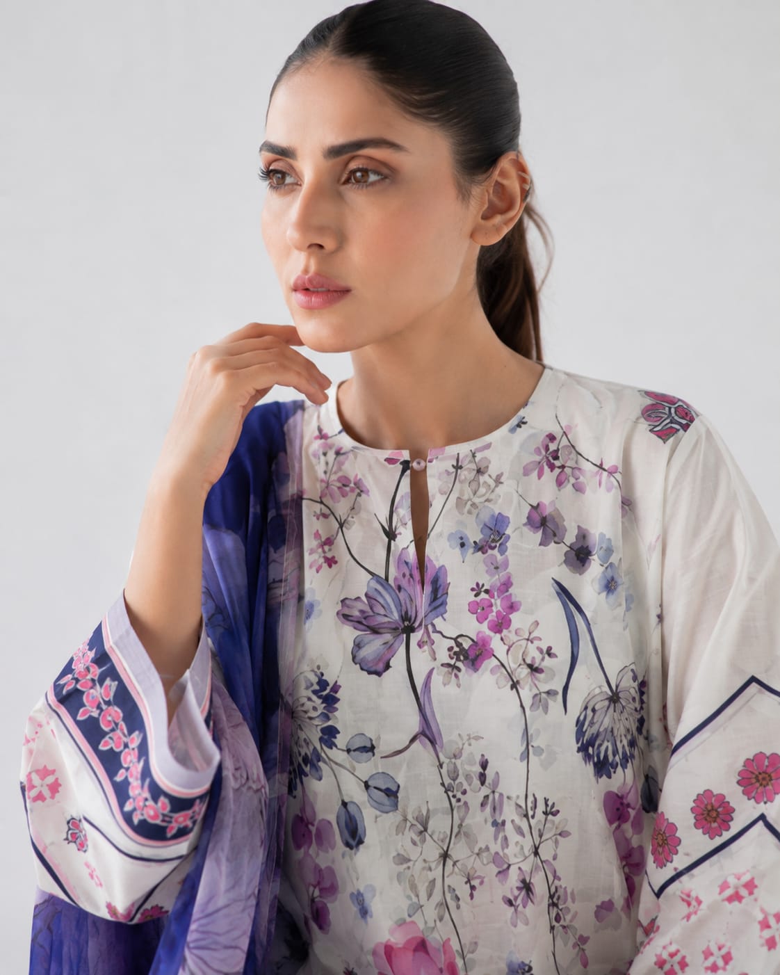 Wisteria – Ivory Floral Lawn 3-Piece