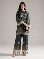 Zumurrud – Dark Green Ornate Border 2-Piece