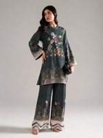 Zumurrud – Dark Green Ornate Border 2-Piece