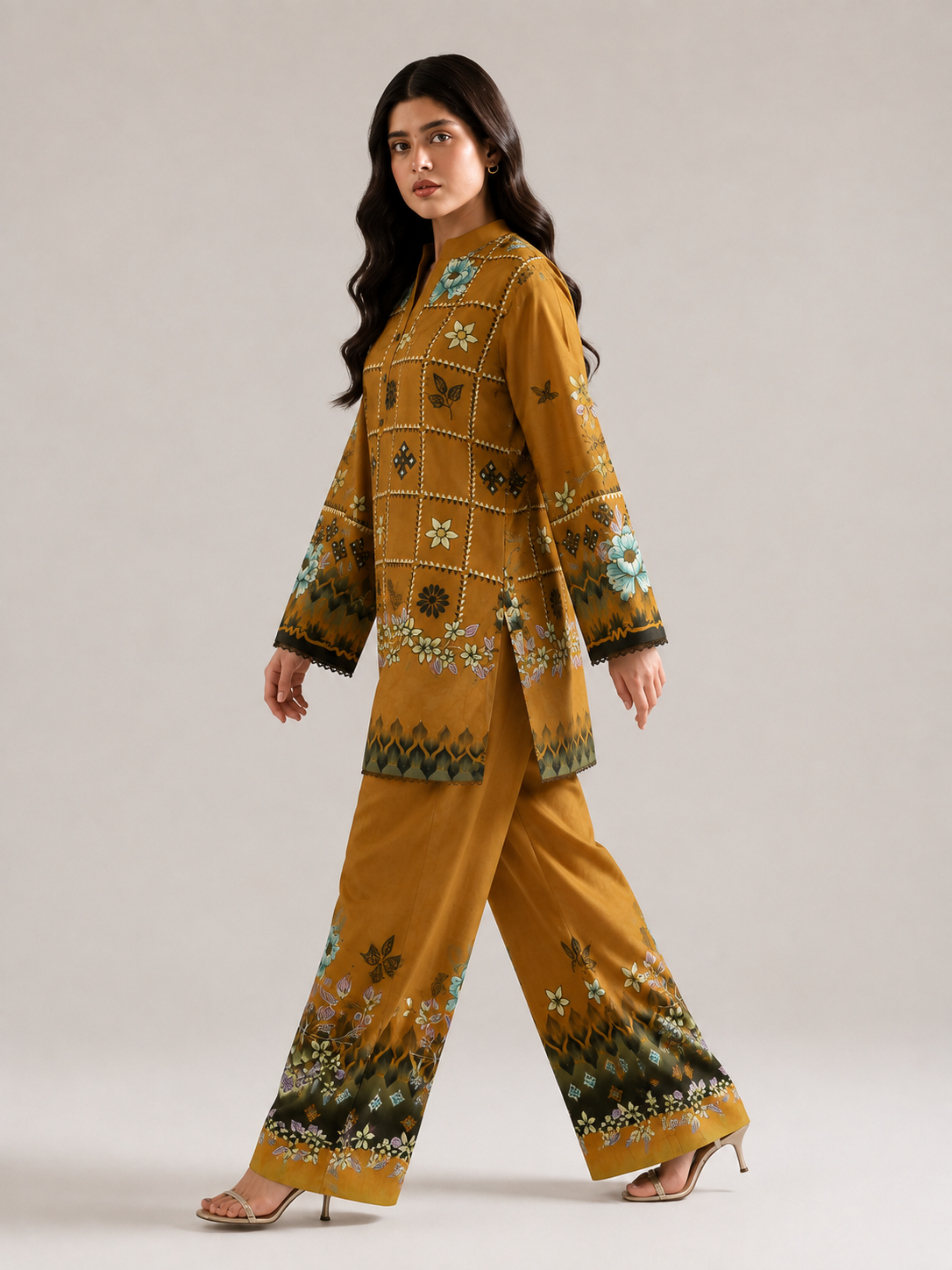 Tarannum – Mustard Floral 2-Piece